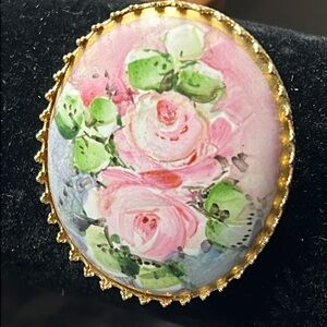 Hand painted brooch